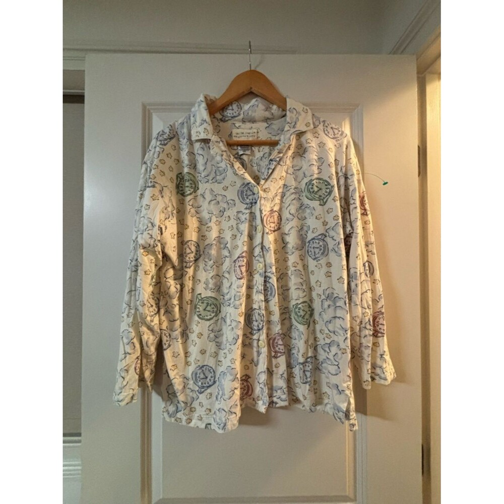 Earth Angels Pajama Party Top Vintage L
